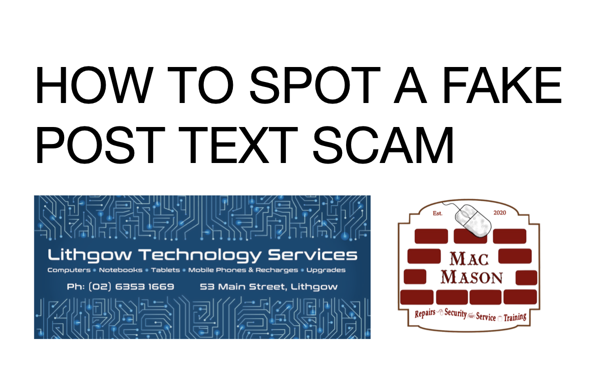 Scams, Fake Post text messages